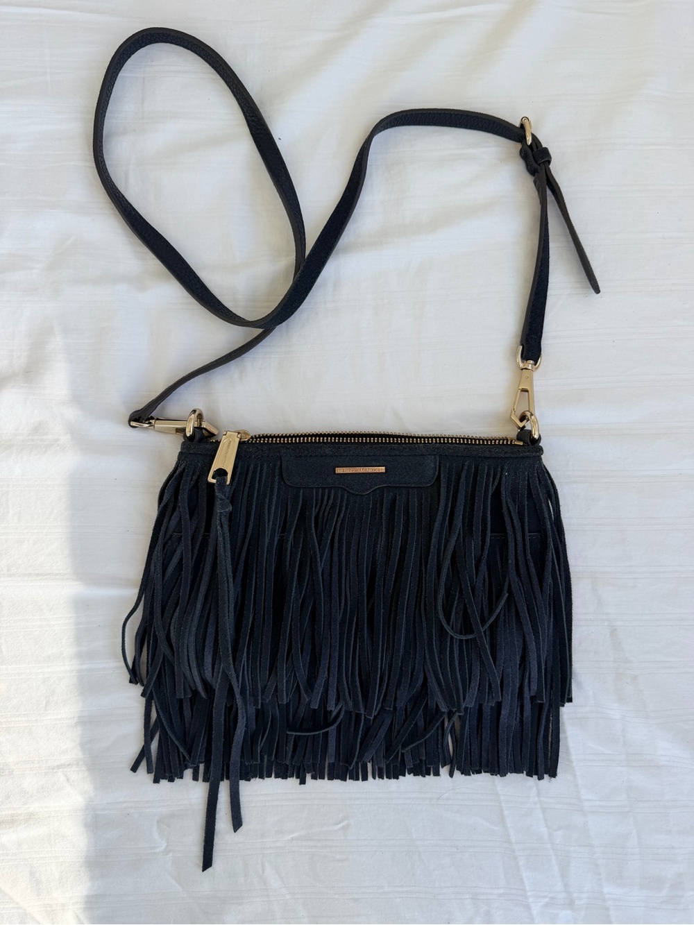 Rebecca Minkoff Finn Fringe Suede Crossbody Bag